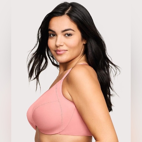 Glamorise Front-Closure Smoothing WonderWire Bra Apricot 40DD NEW WITH TAGS - Picture 3 of 5